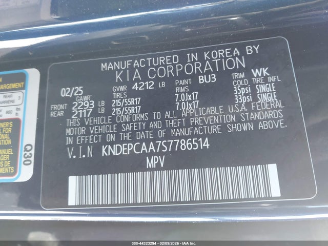 KNDEPCAA7S7786514 KIA Seltos Lx