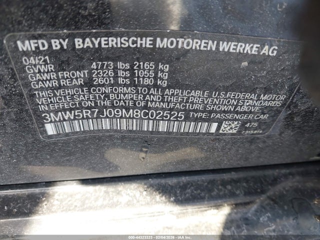 2021 BMW 330I 3MW5R7J09M8C02525 Photo 8