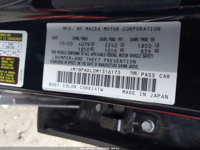 Aukcja sprzedaży 2021 Mazda Mazda3 Premium, vin: JM1BPADL0M1316173, numer aukcji: 44323361