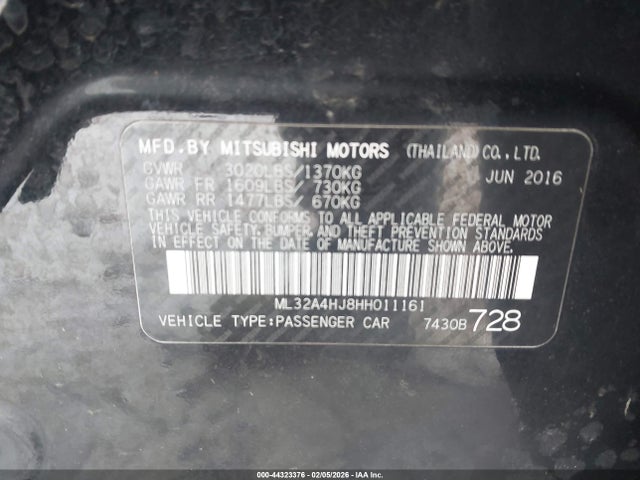2017 MITSUBISHI MIRAGE ML32A4HJ8HH011161 Photo 8