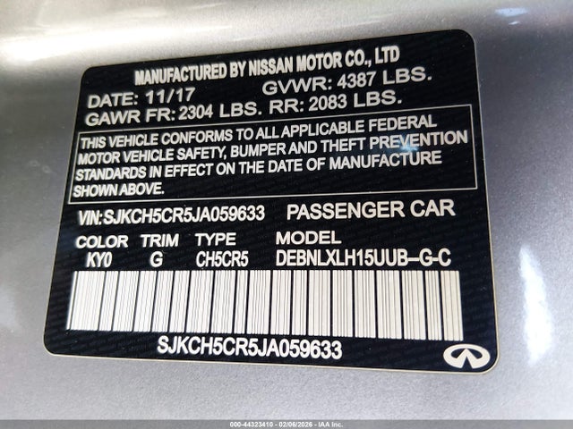 2018 INFINITI QX30 SJKCH5CR5JA059633 Photo 8