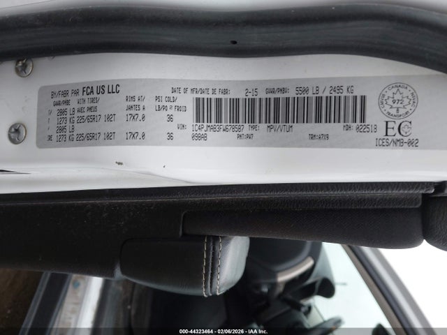 1C4PJMAB3FW678587 Jeep Cherokee Sport