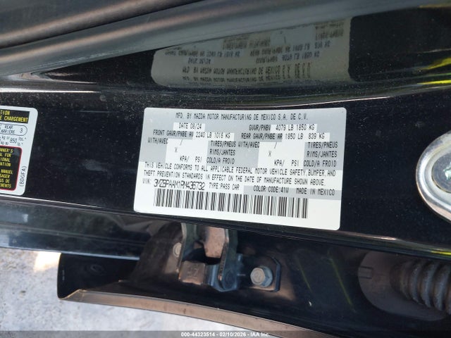 Aukcja sprzedaży 2024 Mazda Mazda3 2.5 S, vin: 3MZBPAAM1RM436732, numer aukcji: 44323514