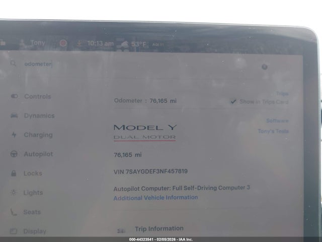 2022 TESLA MODEL Y 7SAYGDEF3NF457819 Photo 6