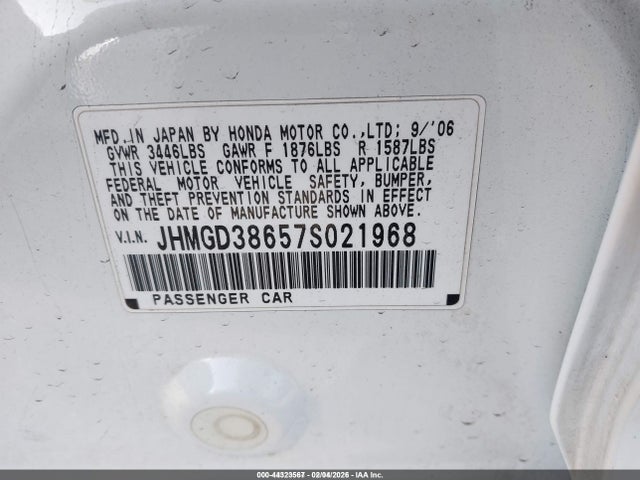 Продажа на аукционе авто 2007 Honda Fit Sport, vin: JHMGD38657S021968, номер лота: 44323567
