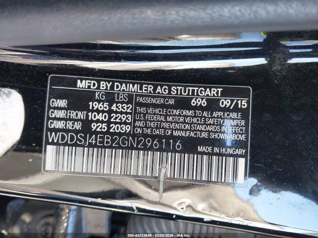 2016 MERCEDES-BENZ CLA 250 WDDSJ4EB2GN296116 Photo 8