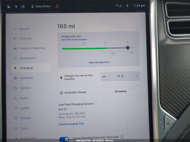 44323768 :رقم المزاد ، 5YJXCBE21HF057705 vin ، 2017 Tesla Model X 100d/75d/90d مزاد بيع
