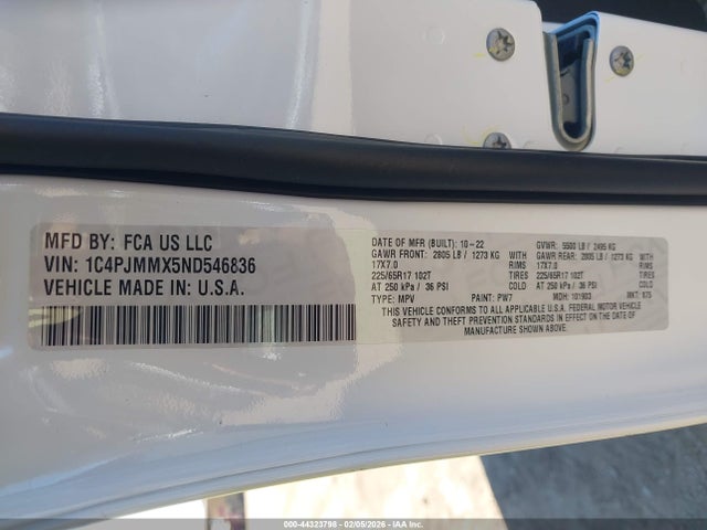 2022 JEEP CHEROKEE 1C4PJMMX5ND546836 Photo 8