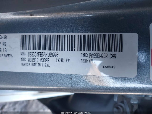 Aukcja sprzedaży 2010 Dodge Avenger Sxt, vin: 1B3CC4FB5AN169005, numer aukcji: 44323806