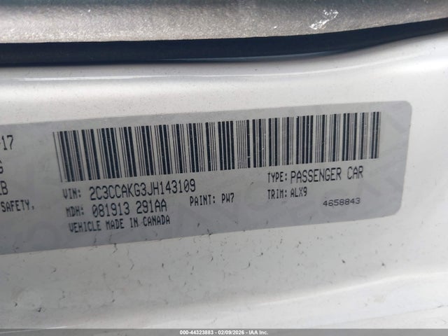 Aukcja sprzedaży 2018 Chrysler 300 Limited Awd, vin: 2C3CCAKG3JH143109, numer aukcji: 44323883