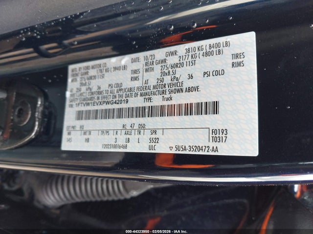 Ford F-150 Lightning Lariat 2023 1FTVW1EVXPWG42019 Image 9