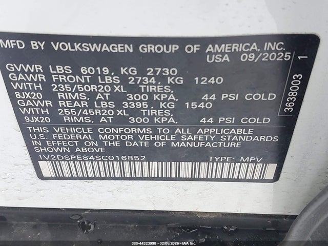 Volkswagen Id.4 Awd Pro 2025 1V2DSPE84SC016852 Image 9