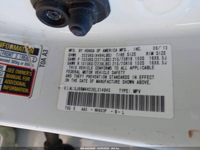 Honda CR-V LX 2014 5J6RM4H33EL014945 Image 9