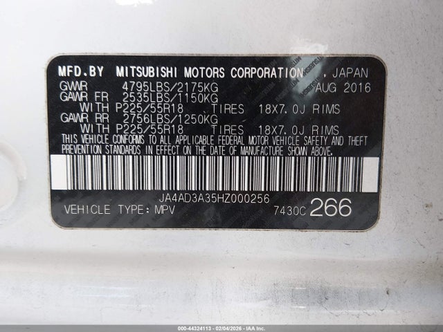 2017 MITSUBISHI OUTLANDER JA4AD3A35HZ000256 Photo 8