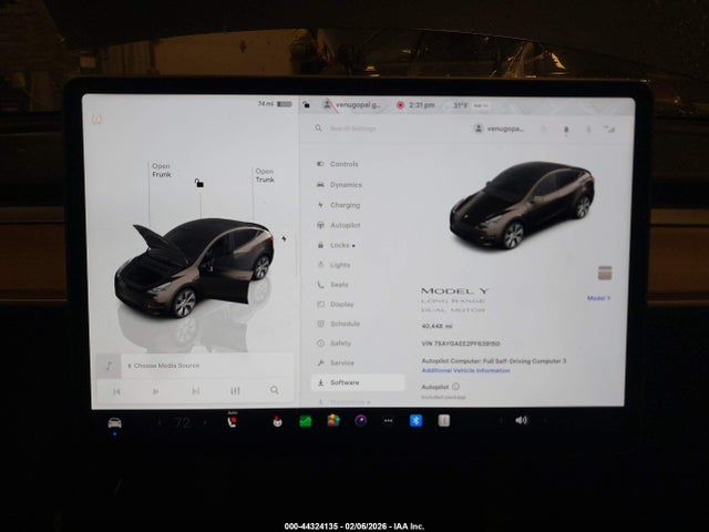 7SAYGAEE2PF639150 Tesla Model Y Awd/long Range Dual Motor All-wheel Drive