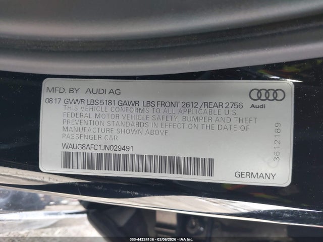 2018 AUDI A6 WAUG8AFC1JN029491 Photo 8