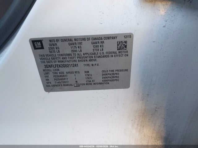 2016 CHEVROLET EQUINOX 2GNFLFEK2G6211241 Photo 8