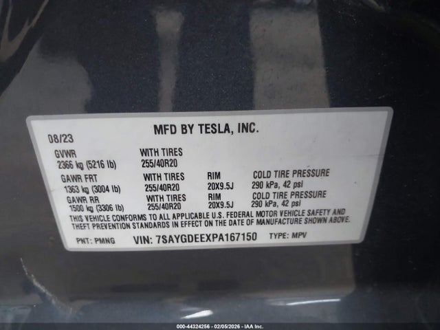 2023 TESLA MODEL Y 7SAYGDEEXPA167150 Photo 8