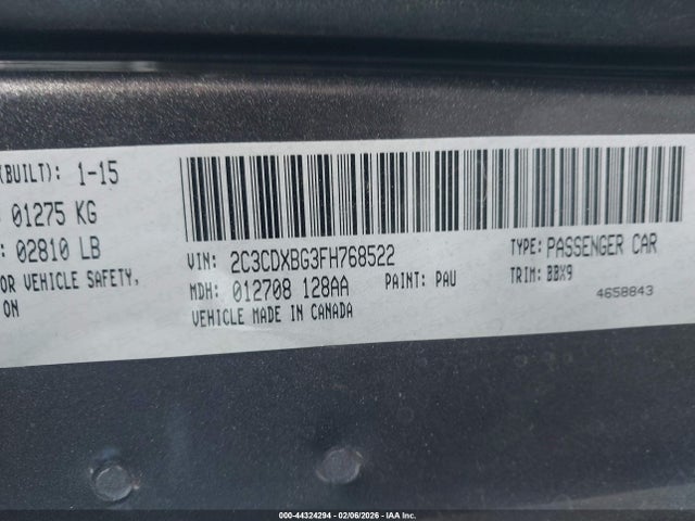 2C3CDXBG3FH768522 Dodge Charger Se