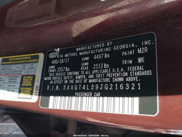 2018 KIA OPTIMA 5XXGT4L39JG216321 Photo 8