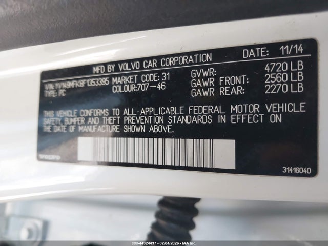 2015 VOLVO S60 YV149MFK8F1353395 Photo 8