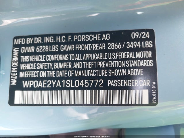 2025 PORSCHE PANAMERA E-HYBRID WP0AE2YA1SL045772 Photo 8