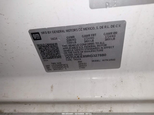3GTUUEE89RG327880 GMC Sierra 1500 4wd Short Box At4