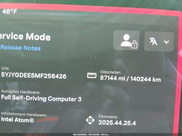5YJYGDEE5MF256426 Tesla Model Y Long Range Dual Motor All-wheel Drive