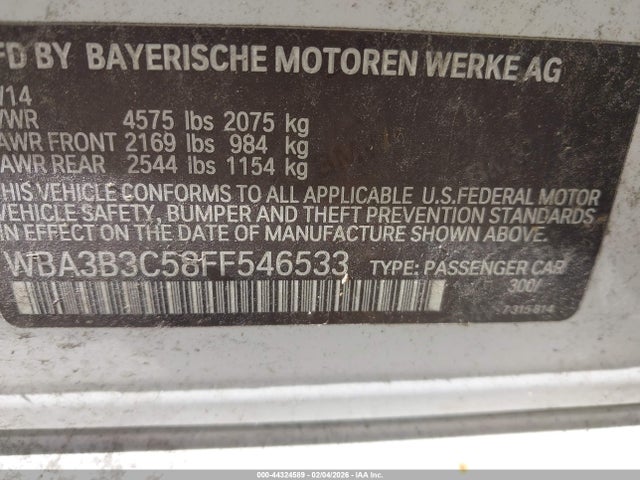 2015 BMW 328I WBA3B3C58FF546533 Photo 8