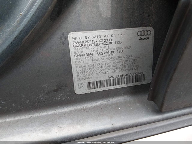 2013 AUDI ALLROAD WA1UFAFL4DA050949 Photo 8