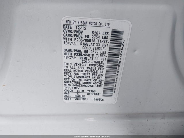 2013 NISSAN MURANO JN8AZ1MW3DW313436 Photo 8