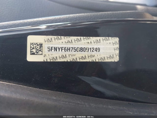 Продажа на аукционе авто 2016 Honda Pilot Ex-l, vin: 5FNYF6H75GB091249, номер лота: 44324774