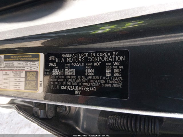 Aukcja sprzedaży 2021 Kia Soul Lx, vin: KNDJ23AU1M7756743, numer aukcji: 44324800