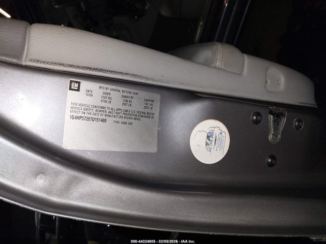2007 Buick Lucerne Cx მანქანა იყიდება აუქციონზე, vin: 1G4HP57267U151488, აუქციონის ნომერი: 44324805