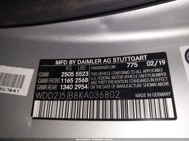 2019 MERCEDES-BENZ CLS 450 WDD2J5JB8KA036802 Photo 8