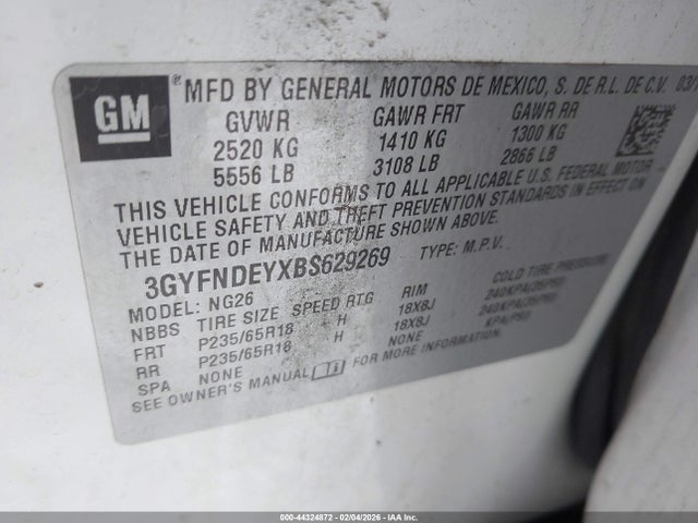 2011 CADILLAC SRX 3GYFNDEYXBS629269 Photo 8
