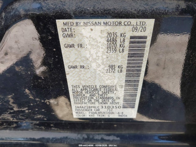 2020 NISSAN LEAF 1N4AZ1BP4LC310350 Photo 8
