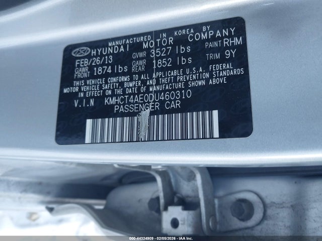 2013 HYUNDAI ACCENT KMHCT4AE0DU460310 Photo 8