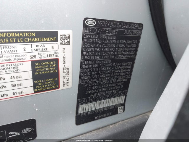 Land Rover Discovery Hse 2019 SALRR2RV2KA080351 Image 9