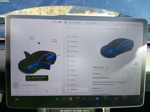Auction sale of the 2018 Tesla Model 3 Long Range/mid Range, vin: 5YJ3E1EA7JF026099, lot number: 44325074