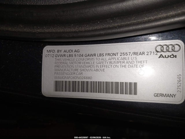 2013 AUDI A6 WAUGFAFC6DN024880 Photo 8