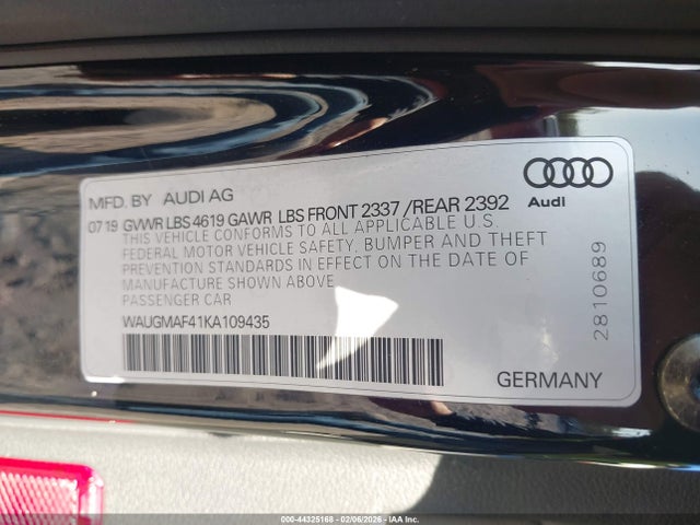 2019 AUDI A4 WAUGMAF41KA109435 Photo 8