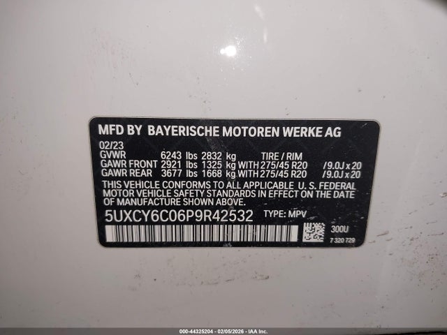 2023 BMW X6 5UXCY6C06P9R42532 Photo 8