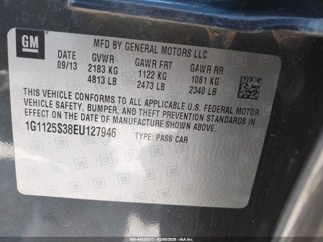 1G1125S38EU127946 Chevrolet Impala 2lt