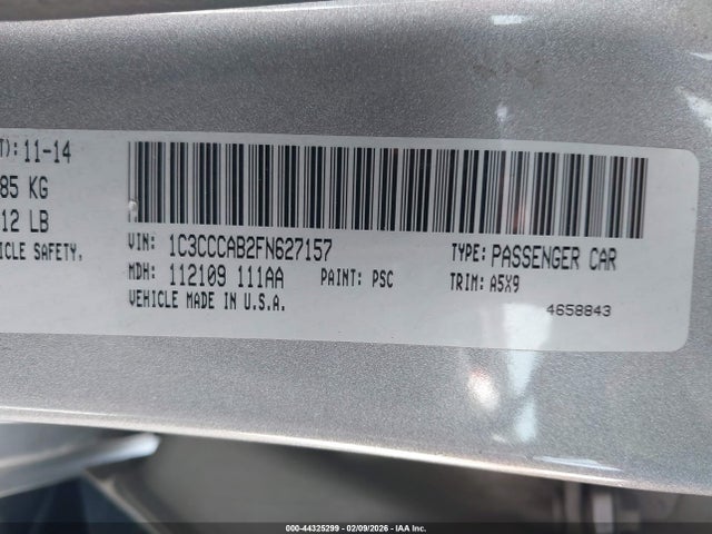 1C3CCCAB2FN627157 Chrysler 200 Limited