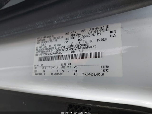 1FTYE1CM3GKA78473 Ford Transit-150