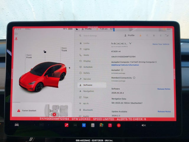 5YJYGDED4MF123194 Tesla Model Y Standard Range Rear-wheel Drive