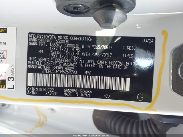 JTERU5JR0R6269790 Toyota 4runner Trd Off Road Premium