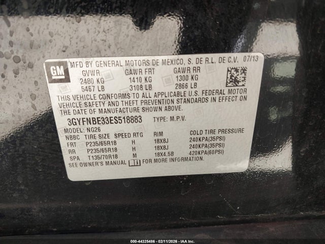 2014 CADILLAC SRX 3GYFNBE33ES518883 Photo 8