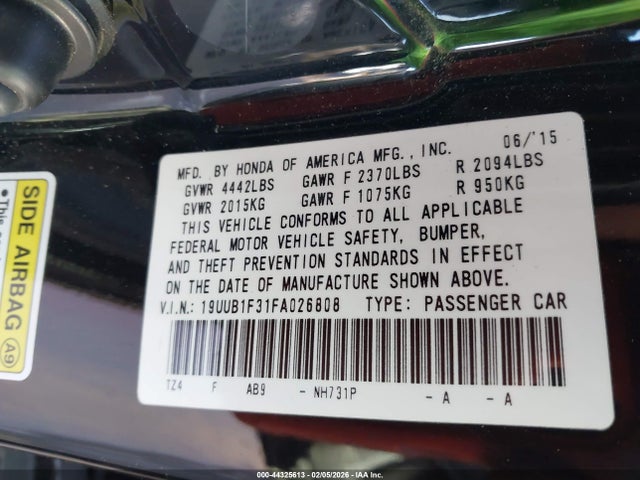 Aukcja sprzedaży 2015 Acura Tlx, vin: 19UUB1F31FA026808, numer aukcji: 44325613